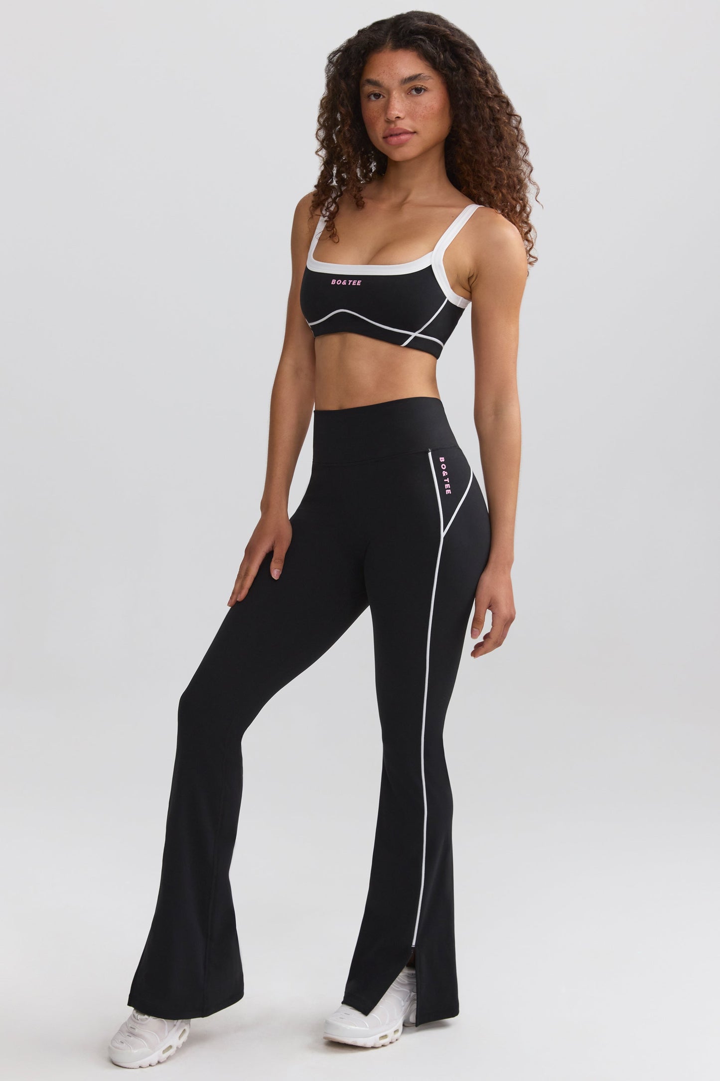 Black Active Contrast-Trim Trousers