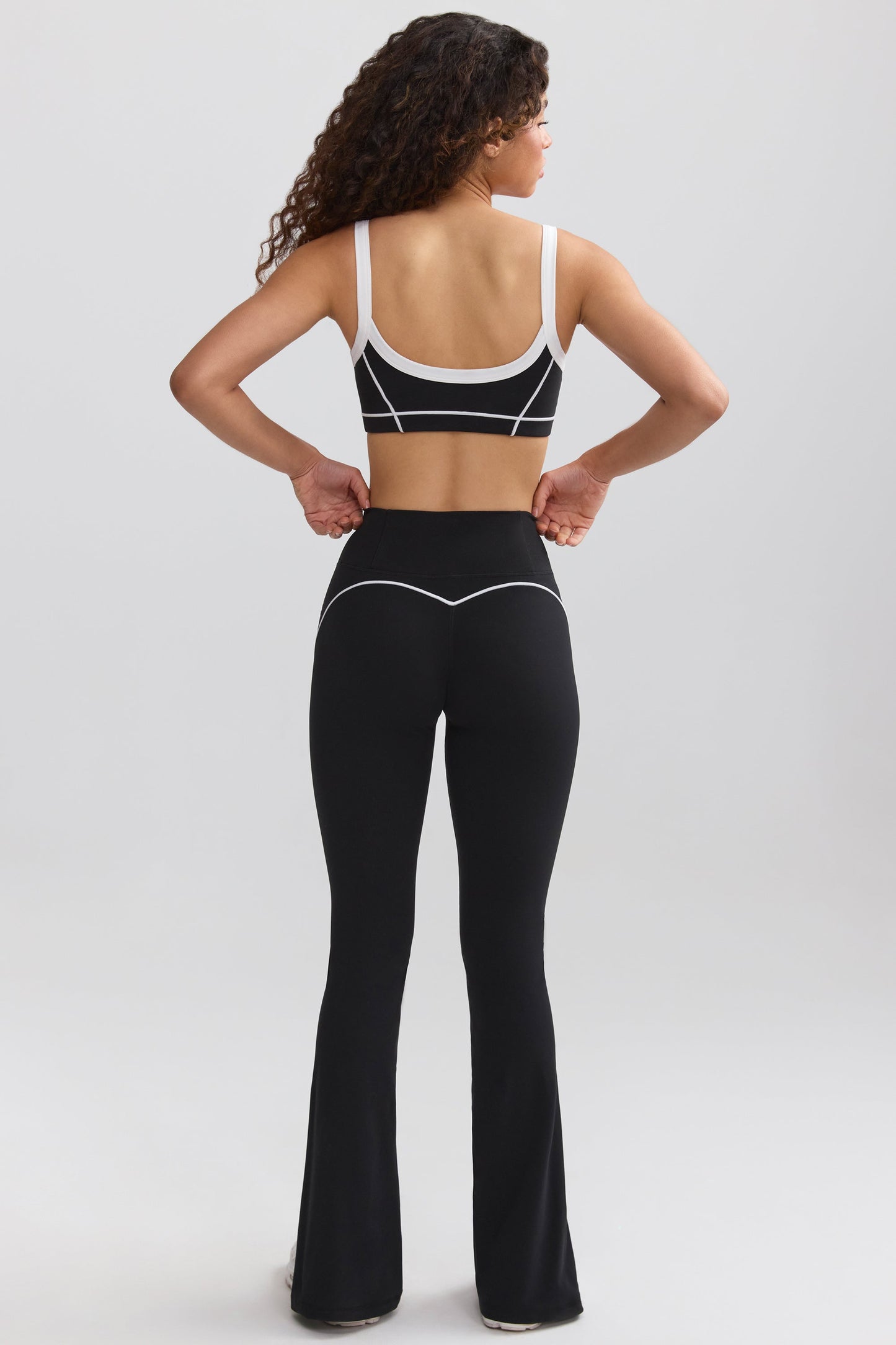 Black Active Contrast-Trim Trousers