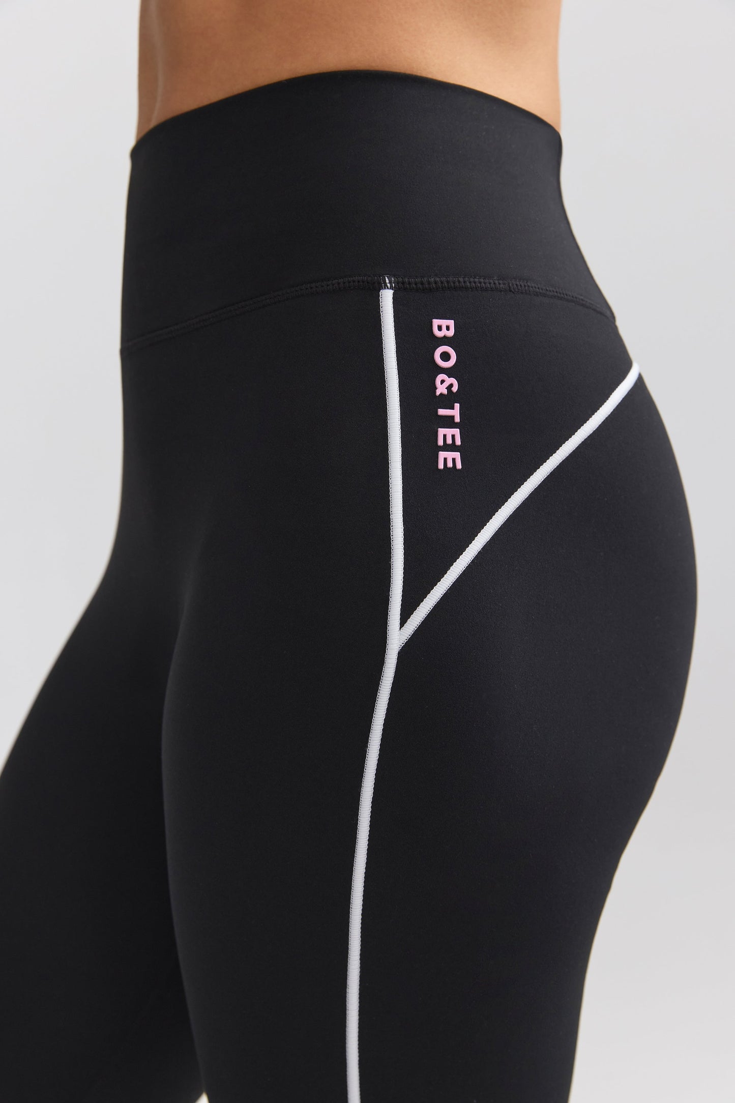 Black Active Contrast-Trim Trousers