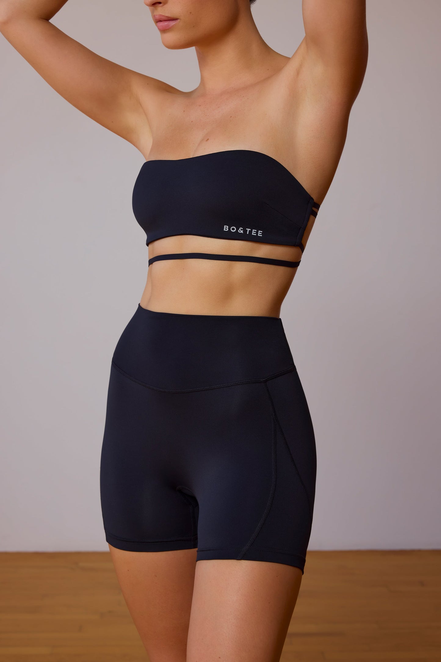 Black Cross-Back Bandeau Bra