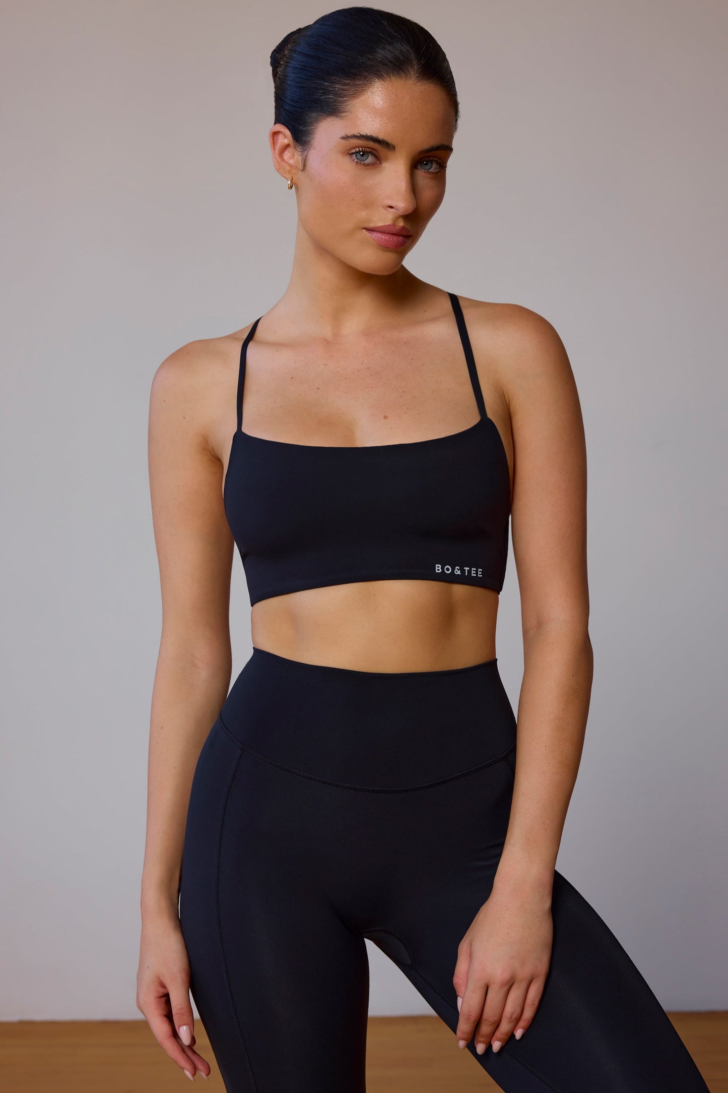 Black Cross-Back Sports Bra