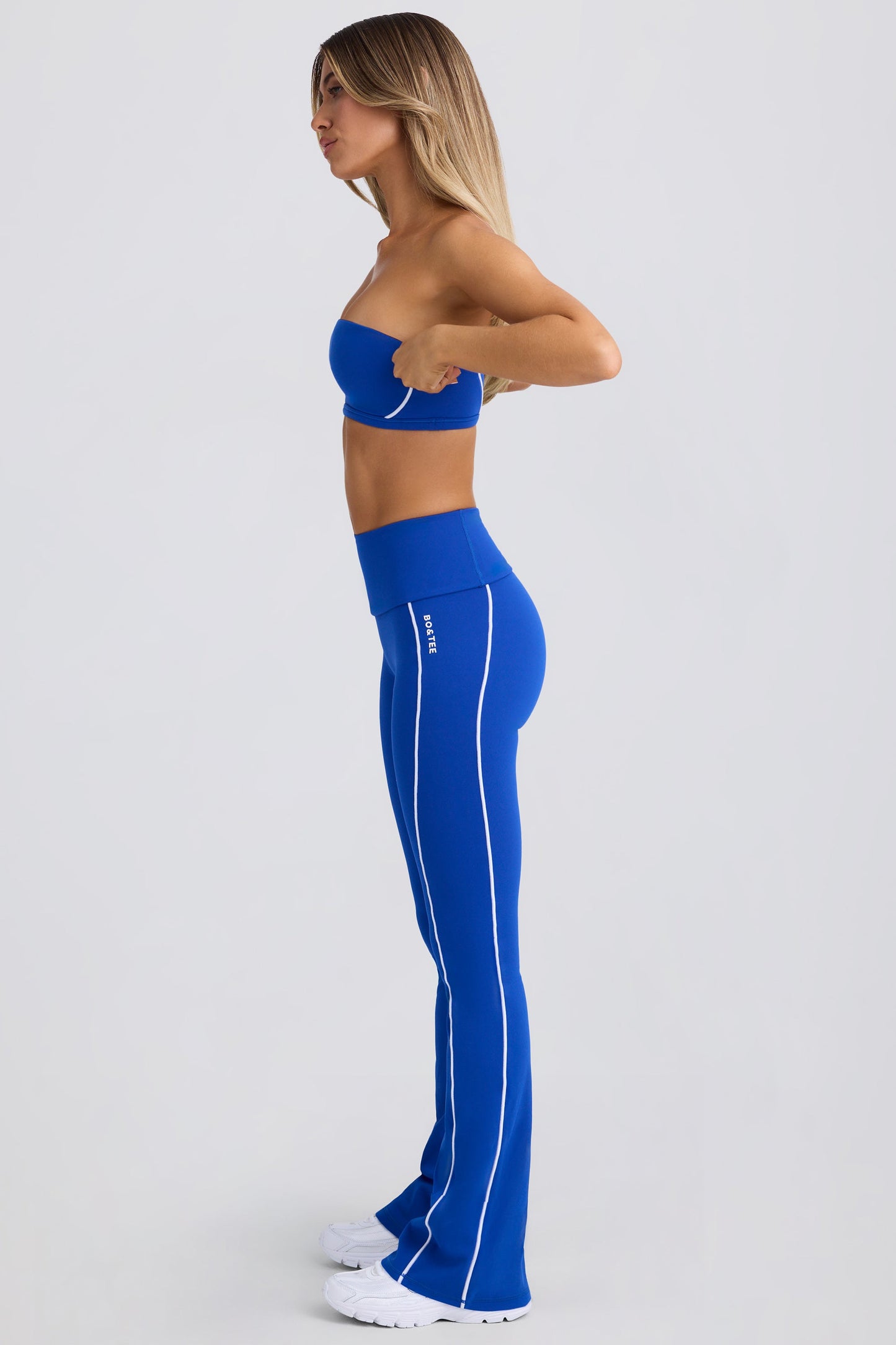 Cobalt Blue Active Flared Trousers