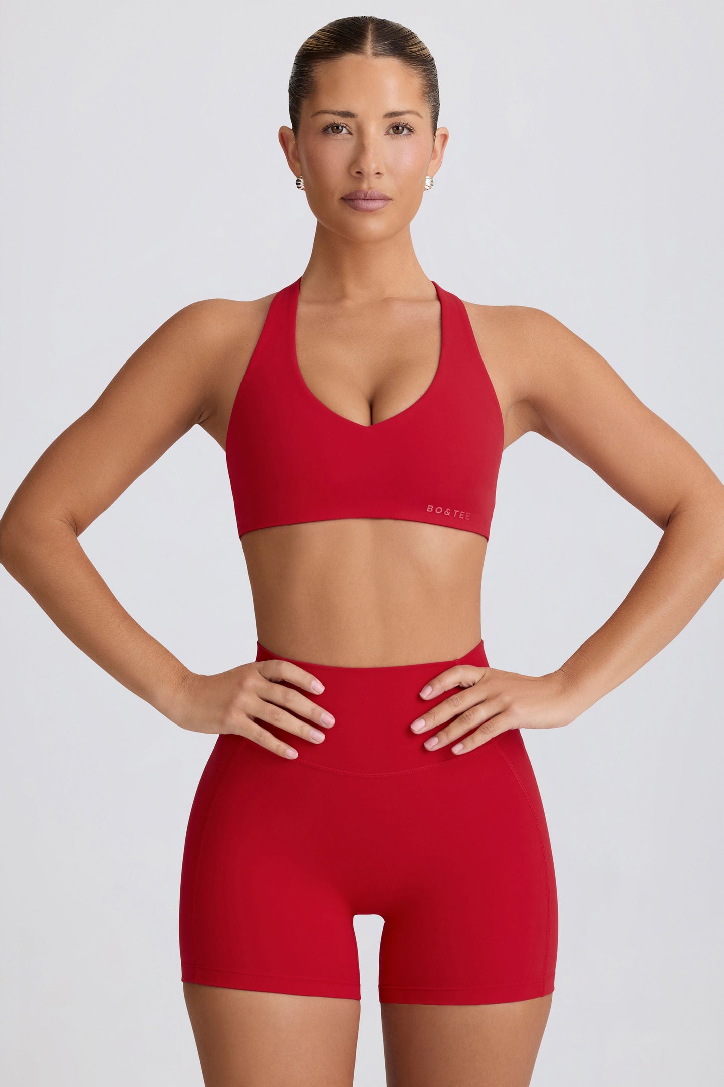 Hot Red Active Mini Shorts