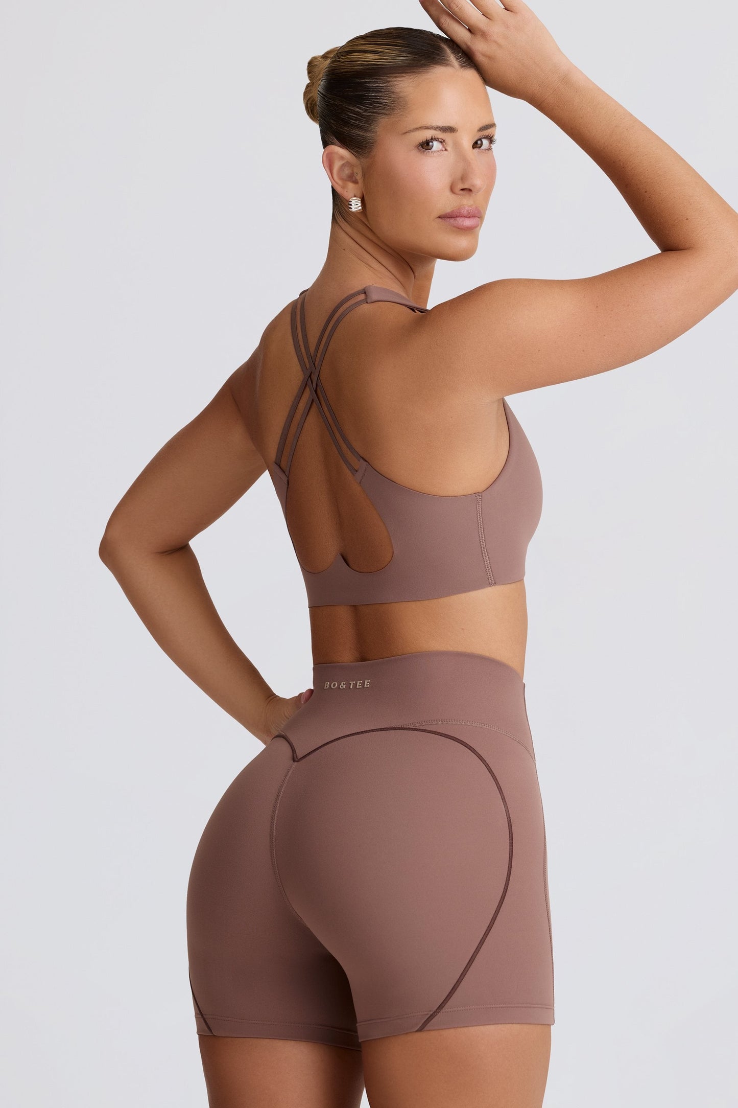 Mocha Active Mini Shorts