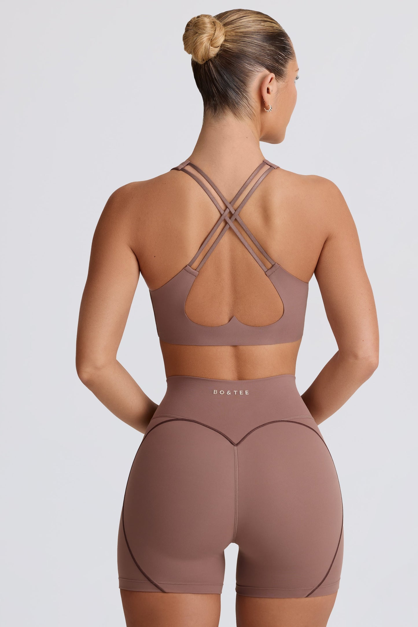 Mocha Active Mini Shorts