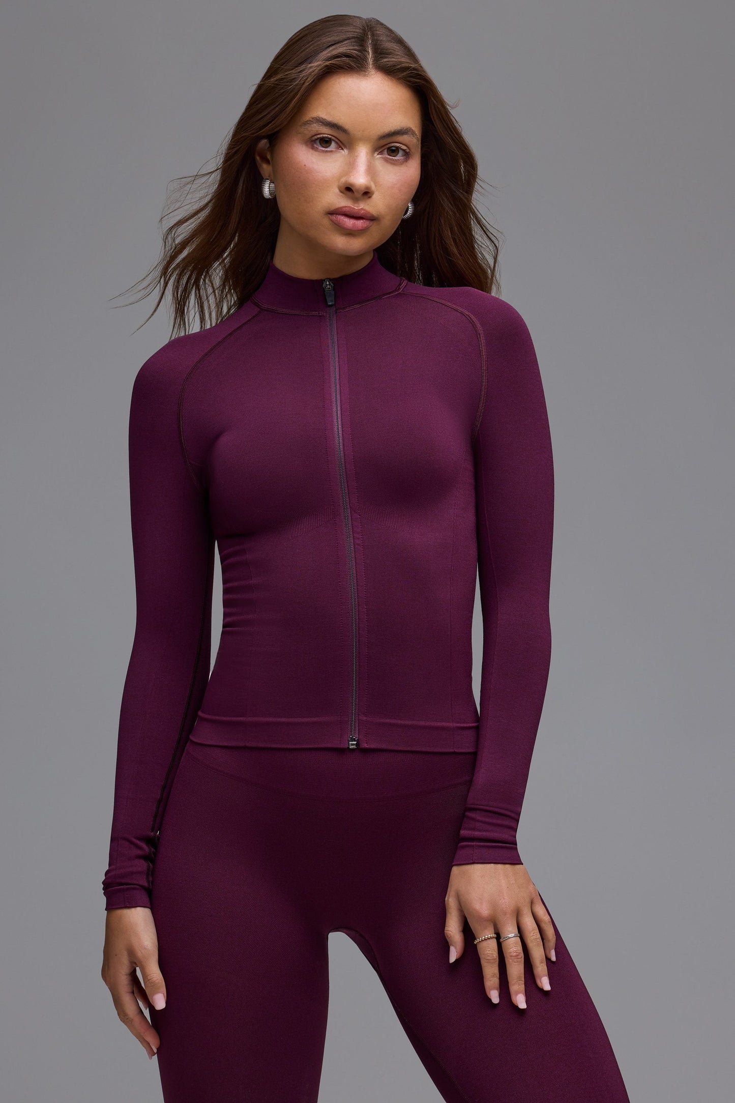 Grape Luxe Zip-Up Jacket